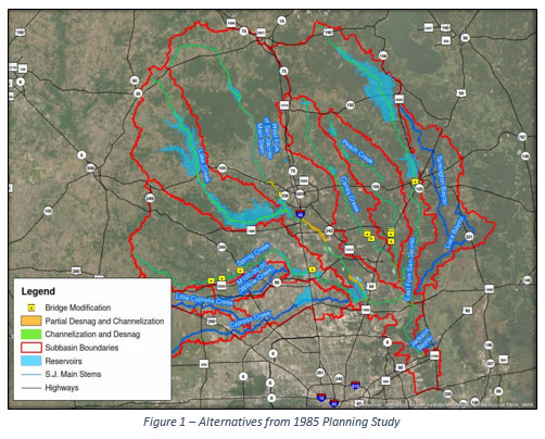 Figure 1-Alternatives from 1985 Planning Study