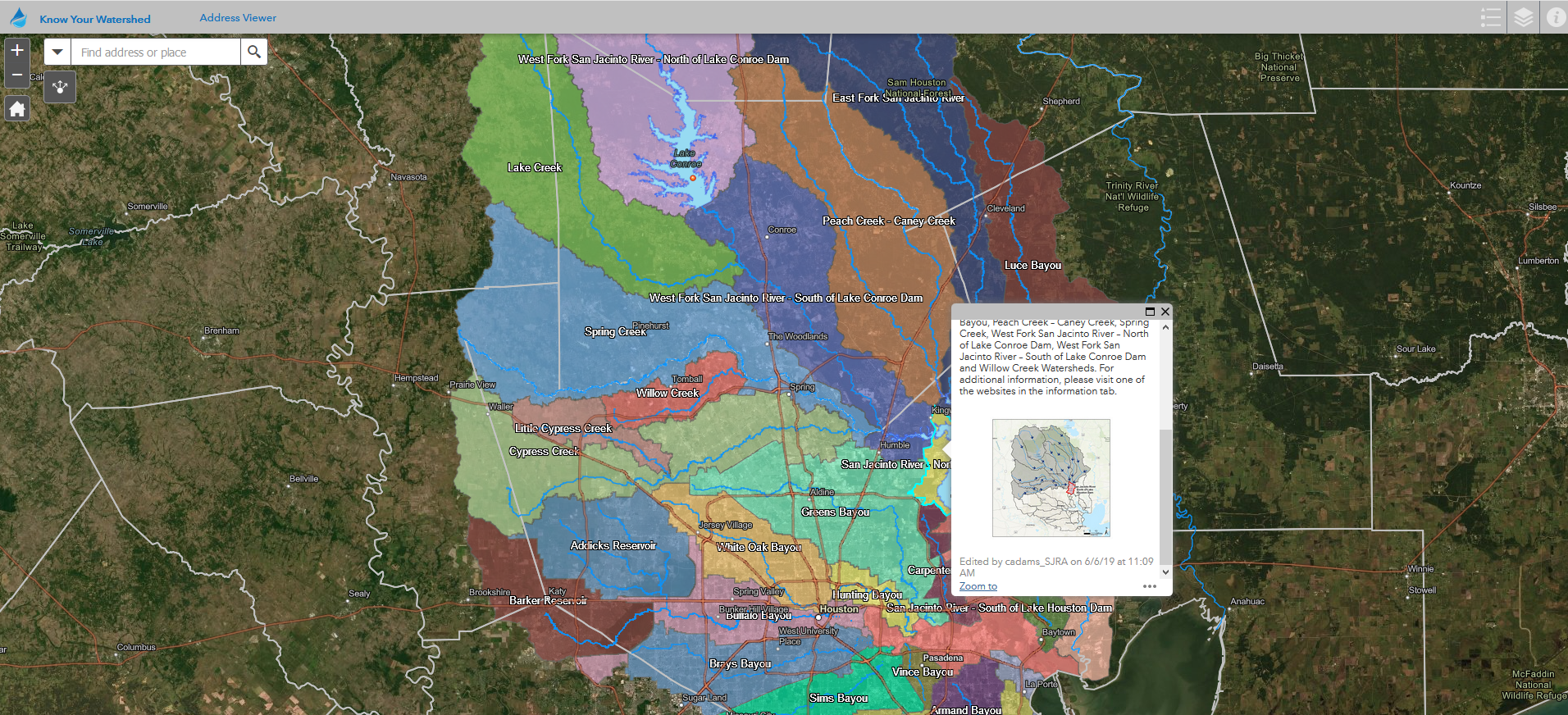 KYW Know Your Watershed Address Viewer