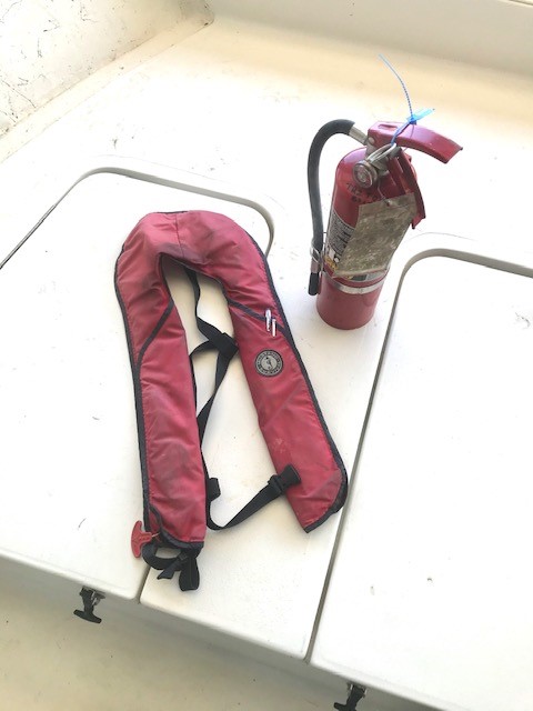 Life Vest and Fire Extinguisher