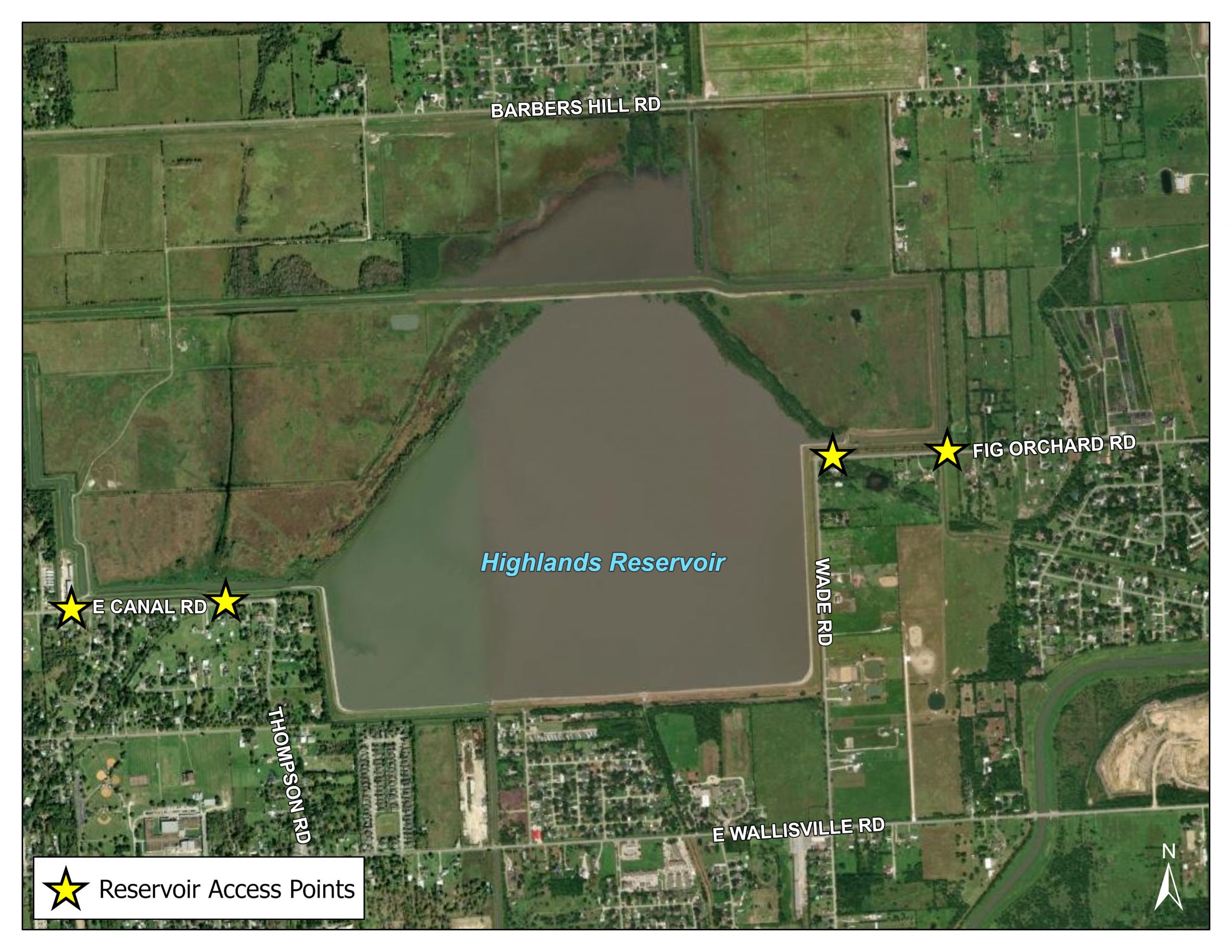 Highlands Reservoir Access Points